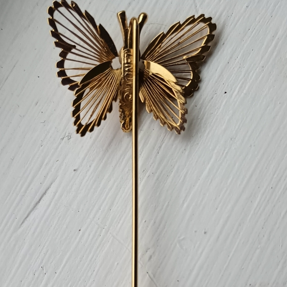 Vintage MONET Butterfly Stick Pin - Picture 2 of 4